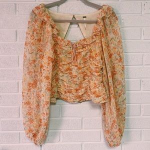 Free People Mabel Spring Combo Blouse